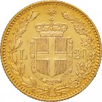 1252R 20 lire 1879 Scudo sannitico Roma Oro