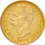 1252D 20 lire 1879 Scudo sannitico Roma Oro