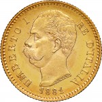 1254D 20 lire 1881 Scudo sannitico Roma Oro