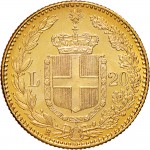 1255R 20 lire 1882 Scudo sannitico Roma Oro