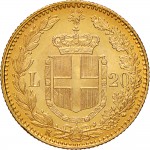 1256R 20 lire 1882 Scudo sannitico Roma Oro