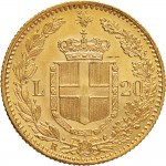 1257R 20 lire 1882 Scudo sannitico Roma Oro