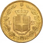 1258R 20 lire 1883 Scudo sannitico Roma Oro
