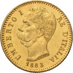 1258D 20 lire 1883 Scudo sannitico Roma Oro