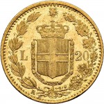 1259R 20 lire 1883 Scudo sannitico Roma Oro