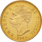 1261D 20 lire 1885 Scudo sannitico Roma Oro