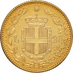 1263R 20 lire 1886 Scudo sannitico Roma Oro