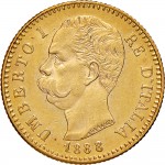 1264D 20 lire 1888 Scudo sannitico Roma Oro
