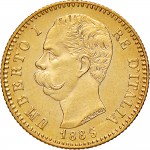 1265D 20 lire 1889 Scudo sannitico Roma Oro