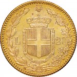 1267R 20 lire 1891 Scudo sannitico Roma Oro