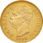 1268D 20 lire 1893 Scudo sannitico Roma Oro