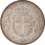 1271R 5 lire 1879 Scudo sannitico 2° tipo Roma Argento