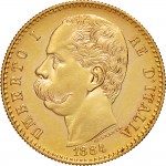 1249D 50 lire 1884 Scudo sannitico Roma Oro