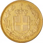 1250R 50 lire 1888 Scudo sannitico Roma Oro