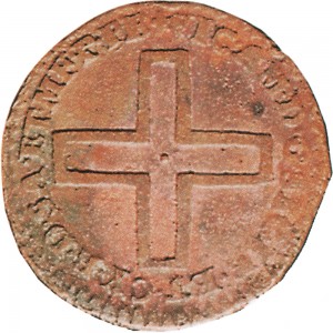 6D 2 denari da 1/6 di soldo 1722 Nodo di Savoia 1° tipo Torino Rame