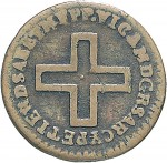 627D 2 denari 1773 Nodo di Savoia Torino Rame