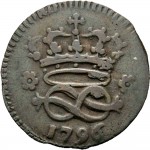 651R 2 denari 1796 Nodo di Savoia Torino Rame