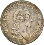 578D 7,6 soldi 1783 Scudo ovale a cartoccio Torino Mistura di argento