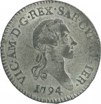 586D 7,6 soldi 1794 Scudo ovale a cartoccio Torino Mistura di argento