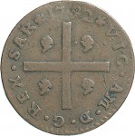 711D Cagliarese da 2 denari 1792 Nodo di Savoia Torino Rame
