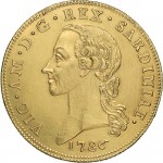 467D Carlino da 5 doppie 1786 Aquila spiegata Torino Oro