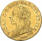 653D Carlino da 5 doppiette 1773 Scudo ovale a cartoccio Torino Oro