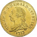 657D Doppietta da 10 reali 1773 Scudo ovale a cartoccio Torino Oro