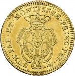 657R Doppietta da 10 reali 1773 Scudo ovale a cartoccio Torino Oro