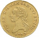 491D Mezza doppia 1773 Scudo rotondo 1° tipo Torino Oro
