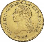 500D Mezza doppia 1781 Scudo rotondo 1° tipo Torino Oro