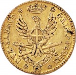 505R Mezza doppia 1787 Aquila spiegata 2° tipo Torino Oro