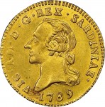 508D Mezza doppia 1789 Aquila spiegata 2° tipo Torino Oro
