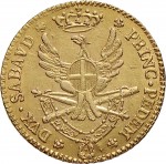 513R Mezza doppia 1793 Aquila spiegata 2° tipo Torino Oro