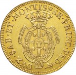 655R Mezzo carlino da 2,5 doppiette 1773 Scudo ovale a cartoccio Torino Oro