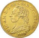655D Mezzo carlino da 2,5 doppiette 1773 Scudo ovale a cartoccio Torino Oro