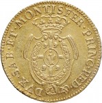 656R Mezzo carlino da 2,5 doppiette 1774 Scudo ovale a cartoccio Torino Oro