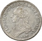 531D Mezzo scudo da 3 lire 1780 Scudo rotondo Torino Argento