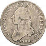 534D Mezzo scudo da 3 lire 1784 Scudo rotondo Torino Argento