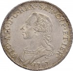 537D Mezzo scudo da 3 lire 1787 Scudo rotondo Torino Argento