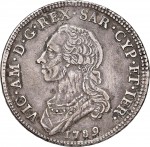 539D Mezzo scudo da 3 lire 1789 Scudo rotondo Torino Argento