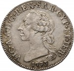 661D Mezzo scudo da 5 reali 1773 Scudo a cartoccio Torino Argento