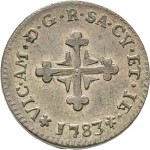 619D Mezzo soldo da 6 denari 1783 Cifre del sovrano Torino Mistura di argento