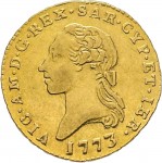 517D Quarto di doppia 1773 Scudo rotondo 1° tipo Torino Oro
