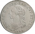 545D Quarto di scudo da 1,10 lire 1774 Scudo rotondo Torino Argento