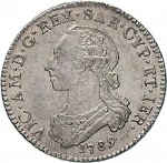 558D Quarto di scudo da 1,10 lire 1789 Scudo rotondo Torino Argento