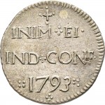 685R Reale da 5 soldi 1793 Iscrizione 2° tipo Cagliari Mistura di argento