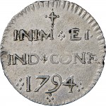 689R Reale da 5 soldi 1794 Iscrizione 2° tipo Cagliari Mistura di argento