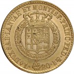 768R 20 lire 1817 Scudo sannitico 1° tipo Torino Oro