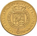 770R 20 lire 1819 Scudo sannitico 1° tipo Torino Oro