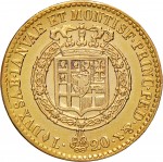 771R 20 lire 1820 Scudo sannitico 1° tipo Torino Oro
